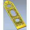 Ornate Vertical Panel STL - Decorative 3D Model for CNC