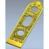 Ornate Vertical Panel STL - Decorative 3D Model for CNC