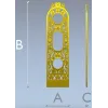 Ornate Vertical Panel STL - Decorative 3D Model for CNC