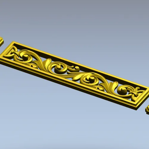 Классический фриз с розетками - 3D модель STL для ЧПУ