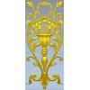 Вертикальная декоративная накладка "Вазон Рококо" - 3D модель STL для ЧПУ