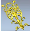 Вертикальная декоративная накладка "Вазон Рококо" - 3D модель STL для ЧПУ