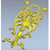 Вертикальная декоративная накладка "Вазон Рококо" - 3D модель STL для ЧПУ