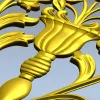 Вертикальная декоративная накладка "Вазон Рококо" - 3D модель STL для ЧПУ