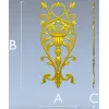 Вертикальная декоративная накладка "Вазон Рококо" - 3D модель STL для ЧПУ