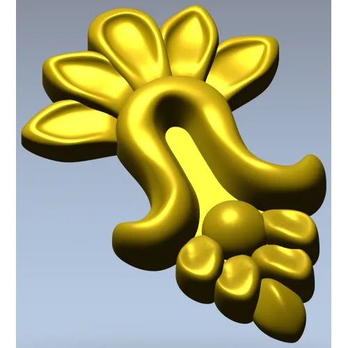 Флоральный картуш для ЧПУ - 3D модель STL для фрезера