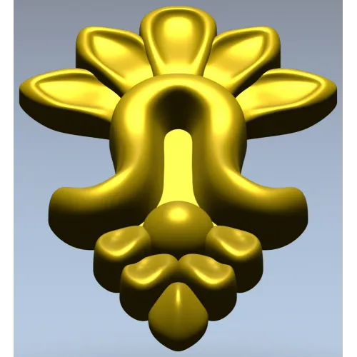 Флоральный картуш для ЧПУ - 3D модель STL для фрезера