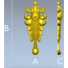 Regal Acanthus Drop - STL 3D Model