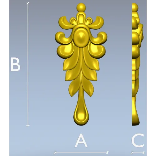 Regal Acanthus Drop - STL 3D Model