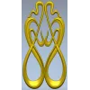 Art Nouveau Ribbon Applique - STL 3D Model for CNC Milling