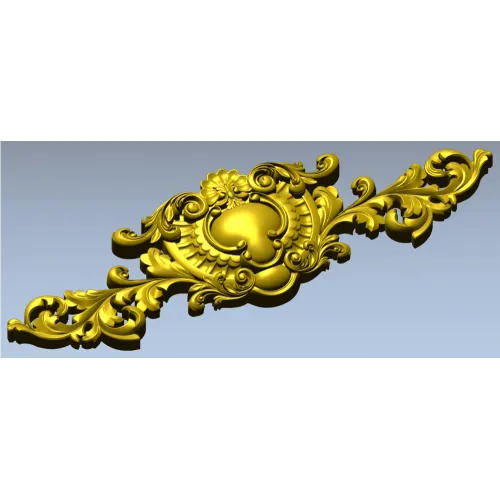 Рокайльный картуш в стиле акант - 3D модель STL для ЧПУ