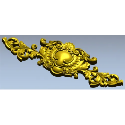 Рокайльный картуш в стиле акант - 3D модель STL для ЧПУ
