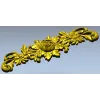 Резная аппликация с розой - 3D модель STL для ЧПУ