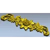 Резная аппликация с розой - 3D модель STL для ЧПУ