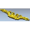 Пальметта с цветами - декоративная накладка для ЧПУ (STL)