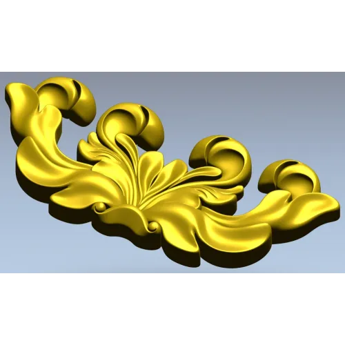 Рокайльная палметта - 3D модель STL для ЧПУ