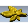 Five-Leaf Floral Applique STL for CNC Carving