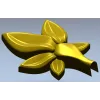 Five-Leaf Floral Applique STL for CNC Carving