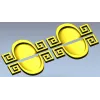 Meander Oval Pair - decorative STL 3D model for CNC