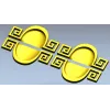 Meander Oval Pair - decorative STL 3D model for CNC