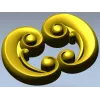 Парные классические завитки - 3D модель STL для ЧПУ