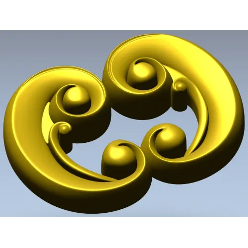 Парные классические завитки - 3D модель STL для ЧПУ