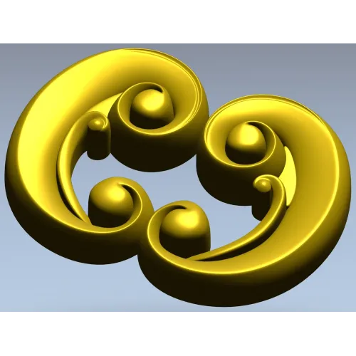 Парные классические завитки - 3D модель STL для ЧПУ