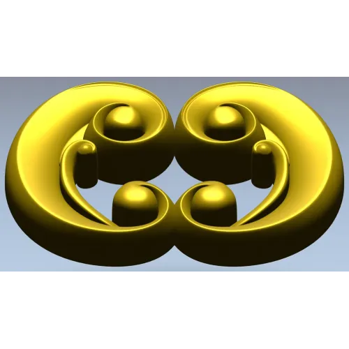 Парные классические завитки - 3D модель STL для ЧПУ