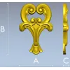 STL модель картуша для ЧПУ - декоративная накладка