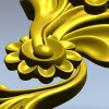 3D модель STL - вертикальный цветочный орнамент для ЧПУ