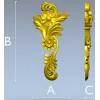3D модель STL - вертикальный цветочный орнамент для ЧПУ