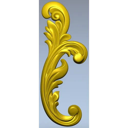 Acanthus Scroll STL 3D model for CNC carving