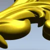 Acanthus Scroll STL 3D model for CNC carving