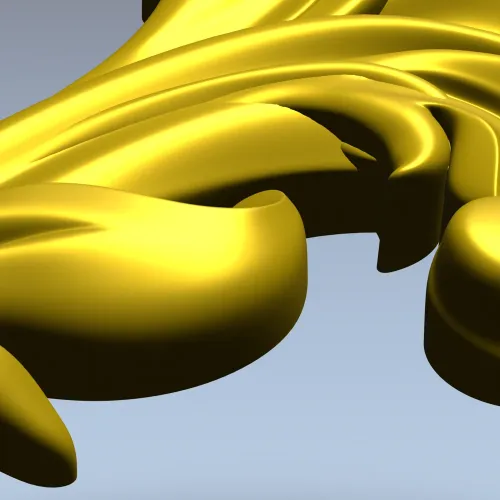 Acanthus Scroll STL 3D model for CNC carving