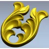 Листовая капля - акантовый орнамент в формате STL для ЧПУ
