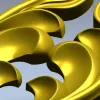 Листовая капля - акантовый орнамент в формате STL для ЧПУ