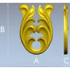 Листовая капля - акантовый орнамент в формате STL для ЧПУ