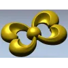 Trinity Bloom Rosette - STL 3D Model for CNC