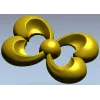Trinity Bloom Rosette - STL 3D Model for CNC