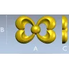 Trinity Bloom Rosette - STL 3D Model for CNC