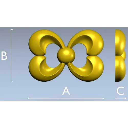 Trinity Bloom Rosette - STL 3D Model for CNC