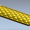 Декоративная продолговатая накладка с ромбовой стежкой - STL для ЧПУ