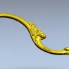 Рокайльная накладка Валентина - STL для ЧПУ