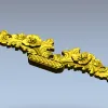 Декоративная накладка "Корзина цветов" - 3D модель STL для ЧПУ