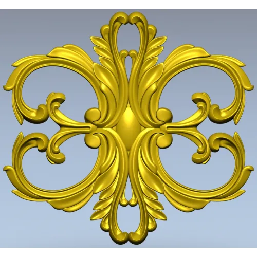 Aurelia Cartouche - ornate acanthus cartouche STL for CNC