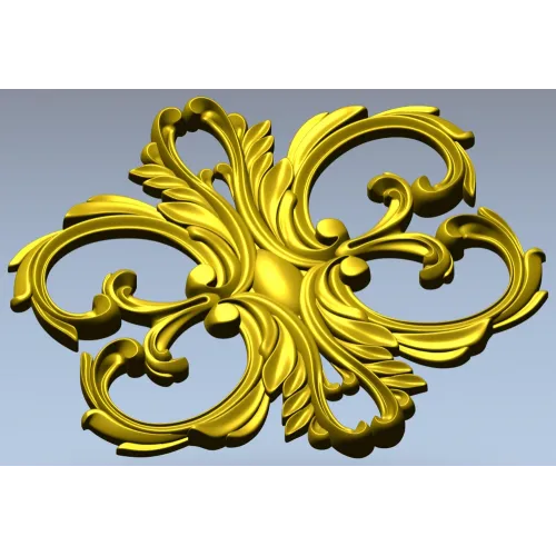Aurelia Cartouche - ornate acanthus cartouche STL for CNC