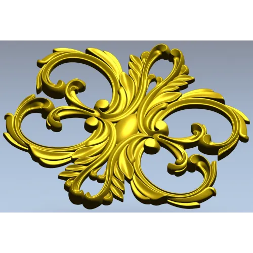 Aurelia Cartouche - ornate acanthus cartouche STL for CNC