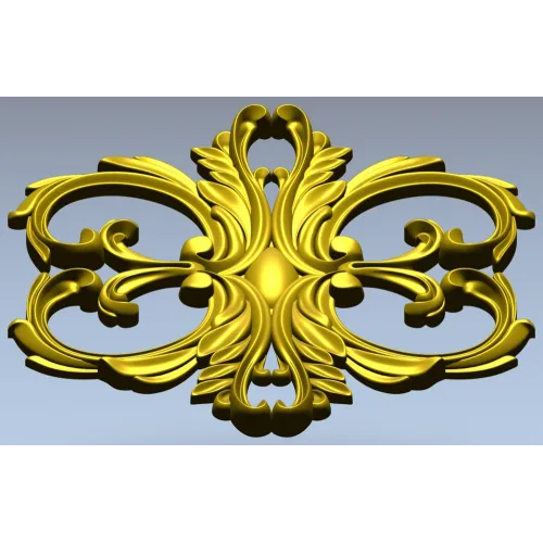 Aurelia Cartouche - ornate acanthus cartouche STL for CNC