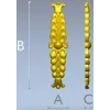 Вертикальная растительная накладка в формате STL - 3D модель для ЧПУ