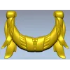 Laurel Ribbon Swag - high-detail STL 3D model for CNC